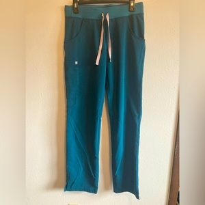Figs small tall kade cargo pants- Caribbean blue